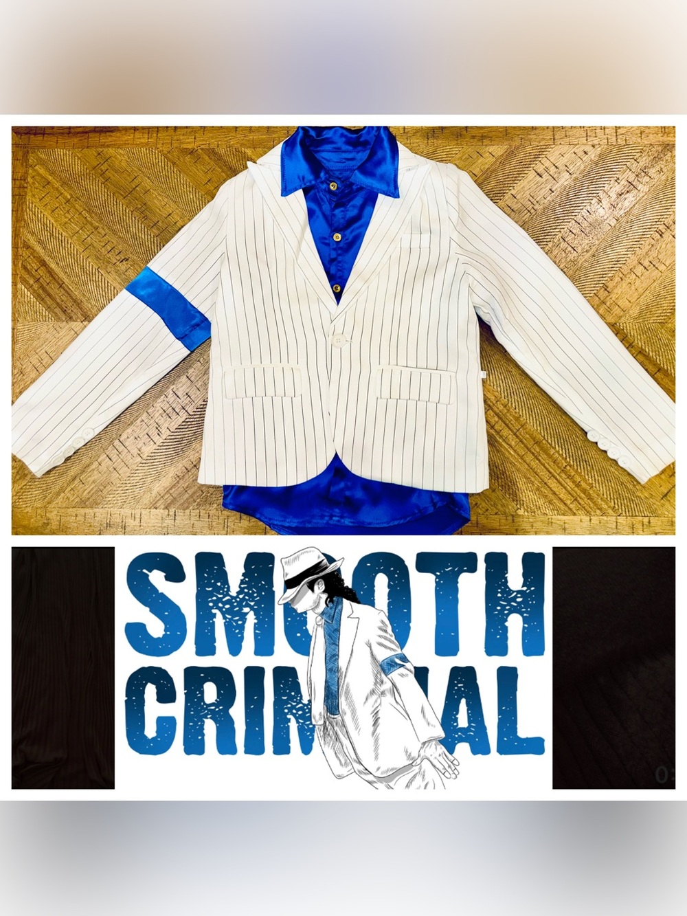 Kids’ Michael Jackson/Smooth Criminal Suit/Silk Shirt/Fedora/ Sunglasses sz 8-10